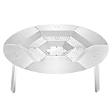 VEVOR Deflettore di Calore per Braciere per Solo Stove Yukon, 685,8 mm, Rotondo, per Braciere a Legna, Diffusore di Calore in Acciaio Inox 304, con 3 Gambe Staccabile, Accessori da Campeggio