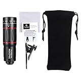Ungtyb Telephoto Lens, Mobile Camera Zoom Lens, High Definition Optical Zoom Design, External Phone Camcorder Concerts, Sports, Travel, 6.89x1.38x1.38 Inches