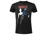 Sabor srl T Shirt Diabolik Ufficiale Modello Diabolik ed Eva. Stampa Frontale. Maniche Corte. 100 Cotone. Unisex. Nera. Taglie da Adulto Ragazzo. (L)