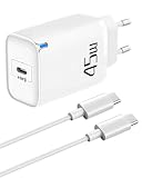 Caricatore 45W USB C con Cavo USB C 1M, Caricabatterie Rapido PD Tipo C per Goog-le Pixel 9/8/7/6/5/4, i-Phone 16/15 P-ro Max, Sam-sung Galaxy S25/S24/S23 Ultra, Mac-Book Air/Pro, i-Pad Pro/Air