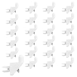JEYORZY 24 pezzi Supporti per Mensole Bianco con 24 Viti, 101558, Compatibili Come pezzi Ricambio con IKEA Supporto Ripiano PAX KOMPLEMENT Perni per Scaffali, Armadi, Mensole