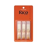 Rico Bb Clarinet Reeds - Ance per clarinetto - ance per clarinetto 1,5 forza, confezione da 3
