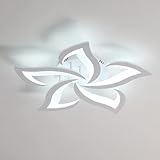 Comely Plafoniera LED a soffitto 60W, 6750LM. Design moderno a petalo in acrilico, adatta ad soggiorno, camera da letto, sala da pranzo o bagno. Luce bianca fredda 6500K, bianco, 60cm