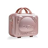 Balakaka Beauty Case da Viaggio Rigido 30x15x23 cm, Impermeabile Make up Bag con Blocco Password, 10 L Valigetta Trucchi con Cerniera Custodia Cosmetica in ABS, Oro rosa