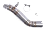 avdb-moto Tubo di Raccordo compatibile con 51 mm HONDA CBR 1000 RR FIREBLADE 2017-2019, CBR 1000 RR SP1 / SP2 2017-2019 Mid Pipe