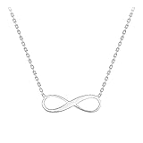 Amazon Essentials Collana Infinity in Oro Bianco 9 Carati (precedentemente Amazon Collection)