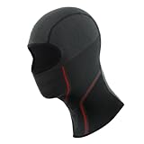 Dainese - Thermo Balaclava, Passamontagna Moto Invernale, sotto Casco Caldo e Isolante, Sottocasco Moto Antivento, Balaclava Uomo e Donna, Unisex, Senza Cuciture, Made in Italy, Nero/Rosso