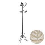 Spazio Casa Appendiabiti da Terra 3P in Ferro Battuto - Tortora - Shabby Chic