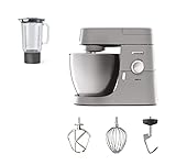 Kenwood KVL4110S Impastatrice Planetaria Chef XL con Ciotola da 6,7L, 3 Ganci di Miscelazione + FRULLATORE, Personalizzabile con oltre 25 Accessori Opzionali Acquistabili Separatamente, 1200W, Silver