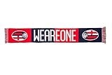 Bologna WE ARE ONE Sciarpa Ufficiale - Acrilico - Ricamo Stile Jacquard - Modello 02 - Stadio Calcio Tifosi - Lunghezza 140cm