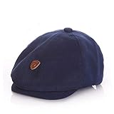 Anshili Bambino Coppola Berretto Cotone Cappello Gatsby (Blu, XS: 48 cm (6-18 Monate))