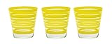 Excelsa Chic & Choc Set di 3 bicchieri, vetro, giallo, 8 x 8 x 10 cm