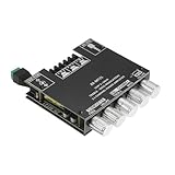 ZK-MT21 Scheda amplificatore Bluetooth 5.0, DC 12-24V, Scheda Amplificatore Audio Subwoofer Ad Alta Potenza a 2.1 Canali da 50W*2+100W, Ingresso AUX, per Altoparlanti fai da te da 15-100W