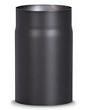 Firefix R150/2 - Tubo per stufa Senotherm 2 mm in acciaio (tubo fumario), diametro 150 mm, per stufe e Fis Senotherm nero, lunghezza 250 mm