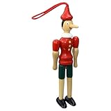 CARTOON Marionetta in legno Pinocchio burattino snodabile figura in legno 15 centimetri