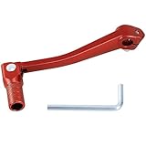 Tunejoy Leva del Cambio Pieghevole per Moto in Alluminio Universale per 50cc 70cc 90cc 110cc 125cc Scooter Pit Bike Dirt Bike Ciclomotore 150x52mm Rosso