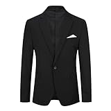 YOUTHUP Blazer da Uomo Slim Fit Formale Giacca da Abito Casual 1 Pulsante Elegante Giacche
