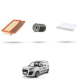 Kit tagliando 3 filtri compatibile con Fiat Doblo II 1.4 16v 88kw dal 2015