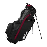 Wilson Feather - Sacca da golf, colore: Nero/Grigio/Rosso