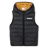 Timberland Piumino smanicato leggero da ragazzo con isolamento termico slim fit, nero, 12 anni