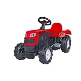 Globo Dolu - Trattore a Pedali per Bambini - Rosso - Dimensioni 81,5 x 52 x 45 - Ruote sagomate - Comodo Sedile - Clacson funzionante - 40782 Giocattoli