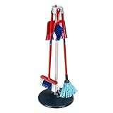 Theo Klein 6765 Set per la pulizia Vileda, Set da pulizia per bambini con scopa, mocio e molto altro., Supporto facile da montare, 25 cm x 25 cm x 66 cm, Giocattoli per bambini dai 3 anni in su