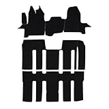 UNION Tappetini su misura realizzati per FORD TRANSIT CUSTOM 9 POSTI dal 2012 in moquette di qualita Nero con bordo in tinta