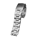 AJASMKLX Bracciale for cinturino in acciaio inossidabile in metallo adatto for Swatch YGS749G YCS Yas YGS IRONY cinturino a catena for orologio da donna in ceramica 17mm 19mm 21mm(SWQ-20-silver,19mm)