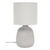 HOME DECO FACTORY, LA0039, Lampada in Ceramica Goffrata, Design Elegante e Raffinato, Ideale per Soggiorno o Camera da Letto, diffonde Una Luce Morbida e Rilassante, Altezza 40 cm, Colore Argento