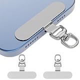 Toppa per Cordino Cellulare, 360° Ruotabile Cordino per Telefono Patch in Acciaio Inox, 2 Pezzi Laccio per Cellulare Patch, Toppe di Ricambio per Cordino Telefono