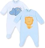 Chicco Set Tutine in Ciniglia con Piedino Invernale (Pacco da 2) Unisex-Bimbi