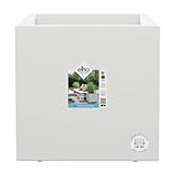 Elho Vivo Next Square 30 - Fioriera per Interno esterno - Ø 29.5 x H 29.5 cm - Bianco/White