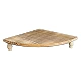 Ngbbby Piedistallo in legno da 11x11 pollici Rialzo in legno rustico per bancone della cucina Bagno Bar, mensola angolare