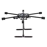 FPV Hexacopter Frame X600-X6 Upgraded Version S550 SK500 with Carbon Fiber Landing Gear Skid for RC Multicopter(Glass Fiber Center)