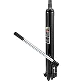 VEVOR Cric idraulico a pistone lungo, capacità 3 tonnellate, raccoglitrice manuale di ciliegie con maniglia, per gru da garage/negozio, paranco di sollevamento motore, nero