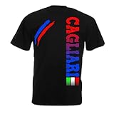M-Italy T-Shirt Uomo & Bambino - Città di Cagliari - Maglietta Maglia Tshirt Super vestibilità Top qualità (IT, Testo, XXS, Regular, Regular, Bianca)