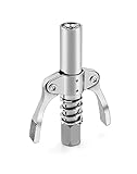 QWORK® Testina Ingrassatore professionale, 1/8" NPT 10000 PSI accoppiatore G doppia impugnatura, adatto per ingrassatori standard M6/M8/M10/M12/M14