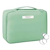 Beauty Case Donna Trucchi Specchio con Double Face Tascabile Pieghevole, Toiletry Make Up Bag per Ragazze, Organizer Cosmetici per Borsa Porta Trucchi da Viaggio