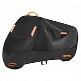 PjjxQf Teli per Moto per Harley Davidson Cruiser Sportster Fatboy,Tessuto Oxford Telo Coprimoto Copertura Teli Traspirante Antipolvere Rain Cover Teli Moto Esterno Accessori,XL