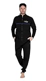 AUSTRALIAN Tuta Homewear Uomo in 100% Poliestere Vari Modelli E Colori, Tuta Completa Maschile (IT, Testo, XL, Regular, Regular, AUF542-Nero)