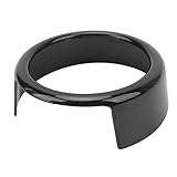 Anello con Logo Emblema della Griglia Anteriore, Anello di Copertura Decorativo con Logo Anteriore Per Auto, Nero Lucido, di Ricambio Per Alfa Romeo Giulia