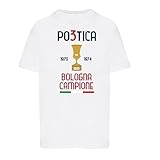 D&Vlab T-Shirt Uomo Celebrativa Vittoria Finale Coppa Italia 2025 Bologna, Maglietta Campioni 24-25 Personalizzabile, Maglia per Sport Bolognesi Supporters Tifosi Ultras Calcio