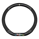 YZWDSFP Coprivolante in Pelle per Alfa Romeo 147, Copri Volante Antiscivolo Traspirante Durevole, Auto Protezione Custodia Volante Cover, Accessori Auto Interno,Black