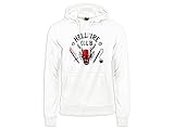 Fashion UK Felpa Stranger Things Hellfire Club Logo Felpa con Cappuccio Bianca Unisex Adulto Ragazzo (M)