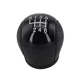 YJDOORPLAY Pomello del cambio a 6 velocità, adatto per Ford Transit MK7 modelli dal 2006 al 2013, pomello del cambio, in pelle sintetica di alta qualità, nero