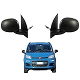 COPPIA Specchi Specchietti Retrovisori Destro e Sinistro DX SX per PANDA modello 312 e 319 dal 2012 al 2025 con Calotta nera e Regolazione comando meccanico 801076-801077