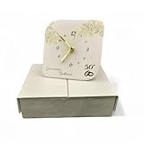 oggettando Orologio in Ecopelle CERIMONIE con scatola coordinata. Bomboniere Matrimonio, Battesimo, Comunione, Laurea, Cresima, Anniversari e regali originali (50 Anniversario)