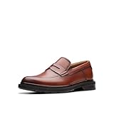 Clarks Burchill Penny, Mocassino Basso Uomo, Pelle Marrone Chiaro, 41 EU