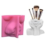 TaoYu Stampi per vasi a Forma di Mezza Faccia - Stampi in Silicone per Il Viso in Gesso, stampi per vasi di Fiori a Forma di guancia | Stampo in Silicone 3D per Supporto per guancia in Gesso