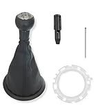 1neiSmartech Kit Pomello Cambio 5 Marce Manuali con Cuffia Leva Cambio, Ghiera, Cornice Esterna Nera Compatibile con Citroen C3 2003-2009, con Adattatore, OEM 2403CV, 1606400280, 7589T8, 7589V0